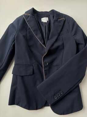 Club Monaco Navy Blazer with Contrast Piping